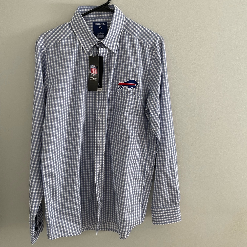 NWT Antigua® Buffalo Bills Structure Button Down Dress Shirt